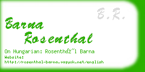 barna rosenthal business card